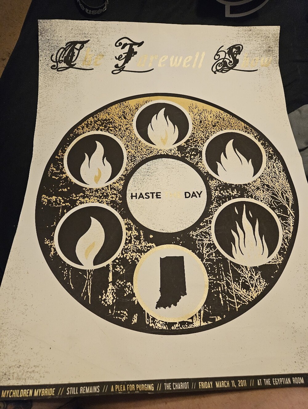 Haste The Day Farewell Show Poster March11 2011 Egyptian Room Poster 96/400